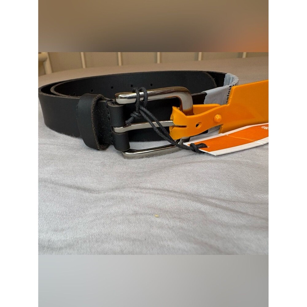 Timberland Boys Black Genuine Leather Belt Size M 26-28 NWT